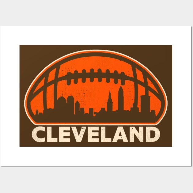 Cleveland Football Skyline Wall Art by darklordpug